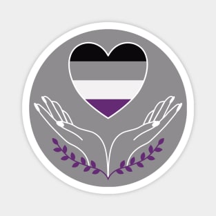 Asexual Pride Flag Heart Magnet